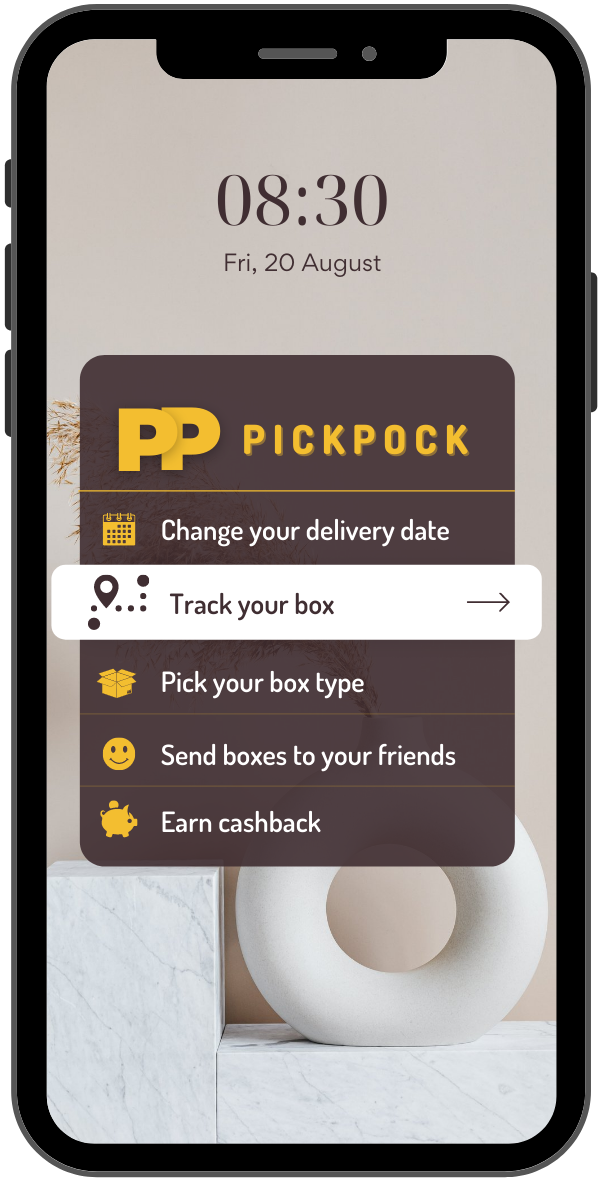 A picture of our app on iPhone