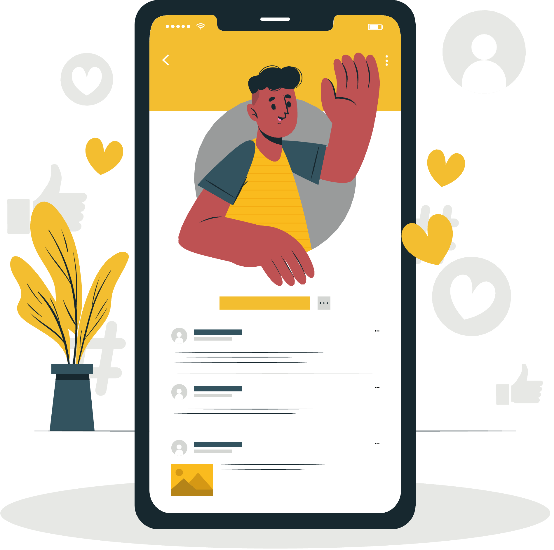 Illustration - user profile in our app